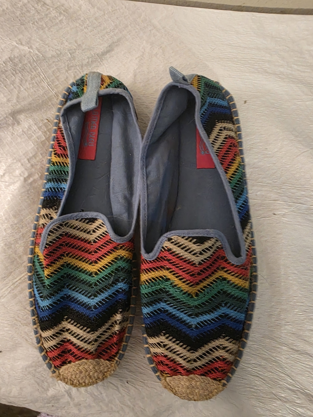 Women's Multicolor Chevron Espadrilles Slip-On